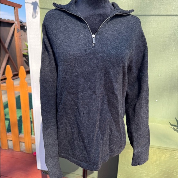 Smart wool Gray Half-Zip Sweater - Picture 1 of 8